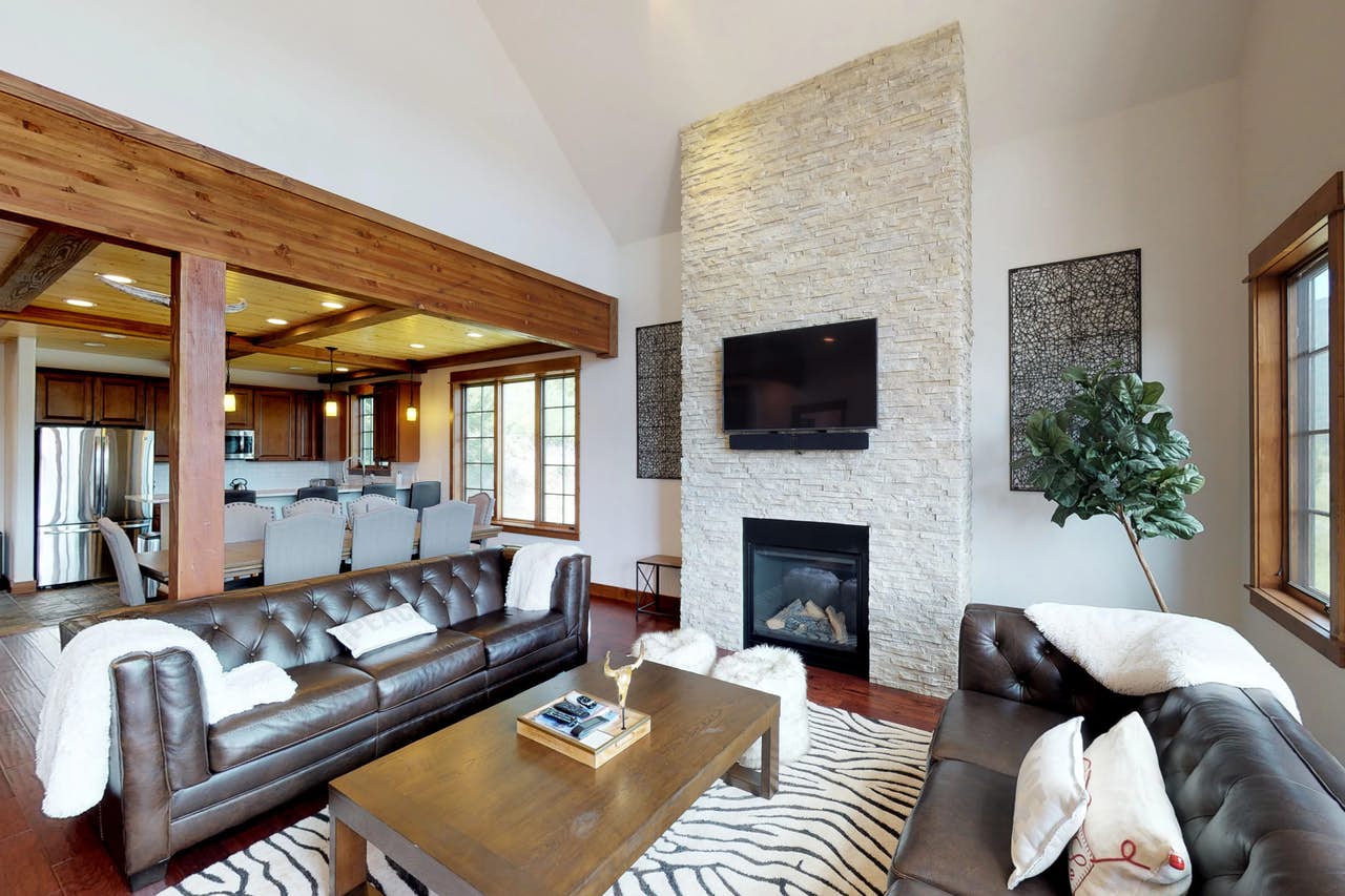 open living room of Big Sky, MT vacation rental