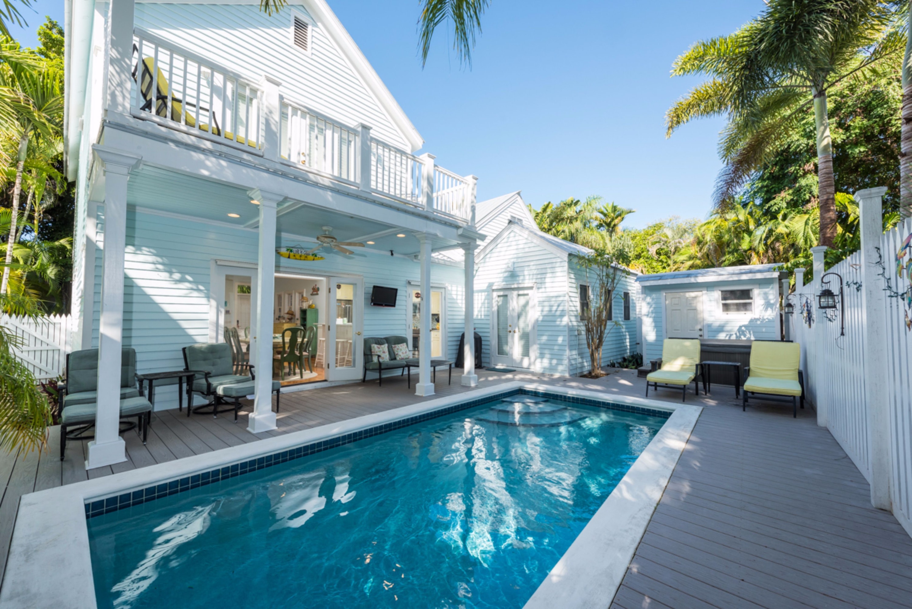 two-story home with outdoor pool in key west, fl