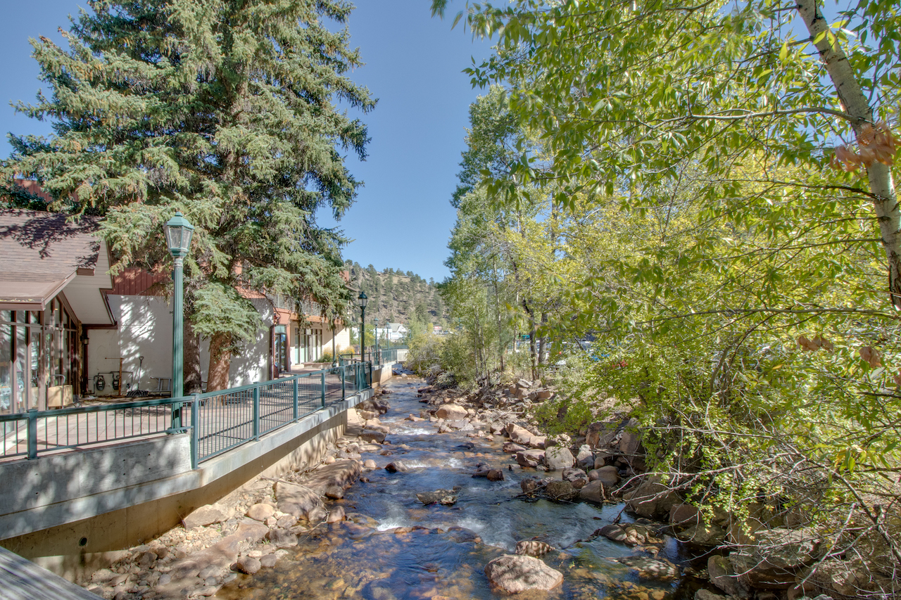 Riverfront cabin on a river in Estes Park.