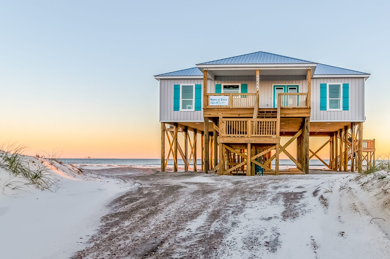 Gulf front home on Dauphin Island
