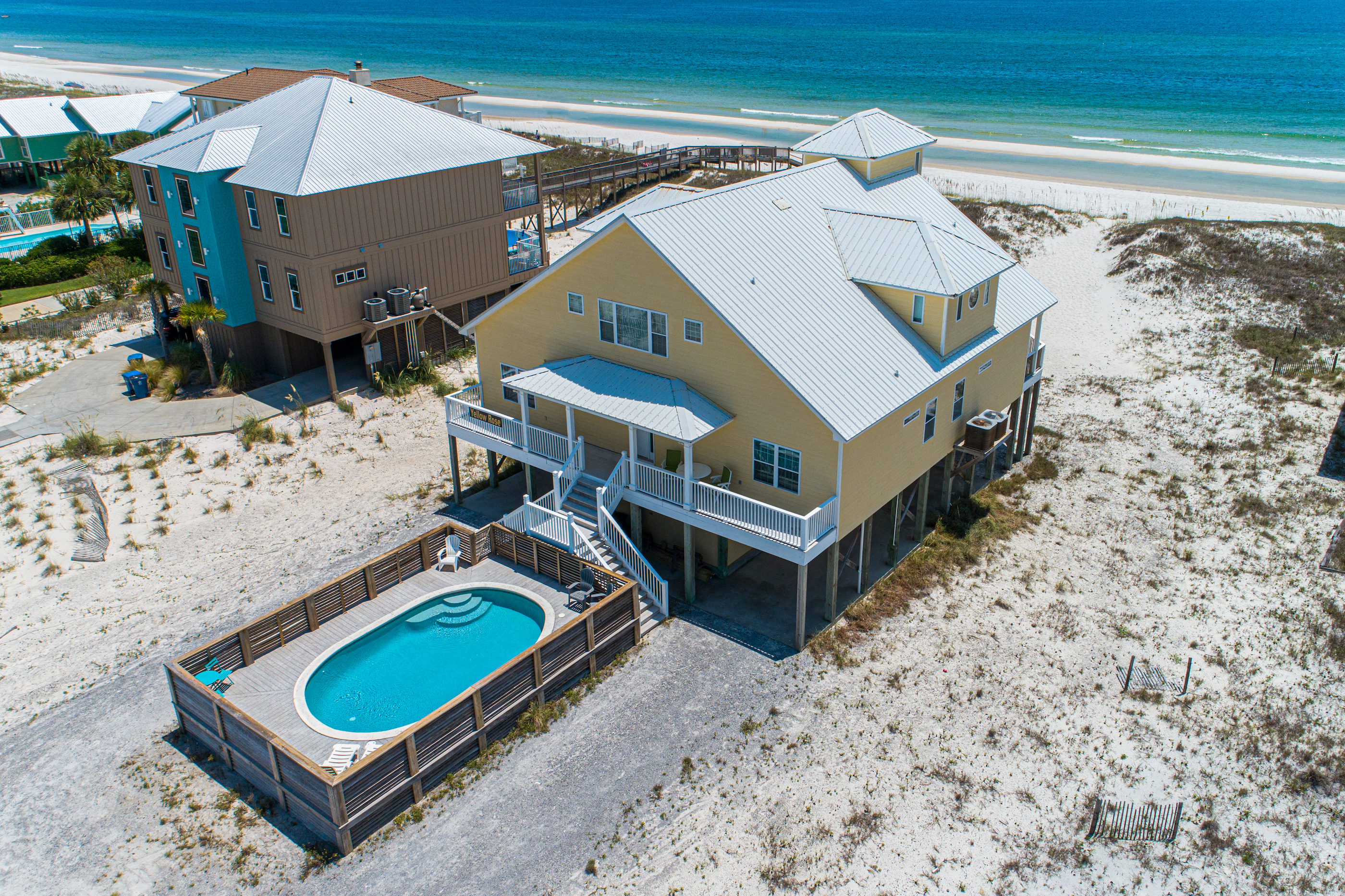 beachfront home with private pool in Gulf Shores, AL