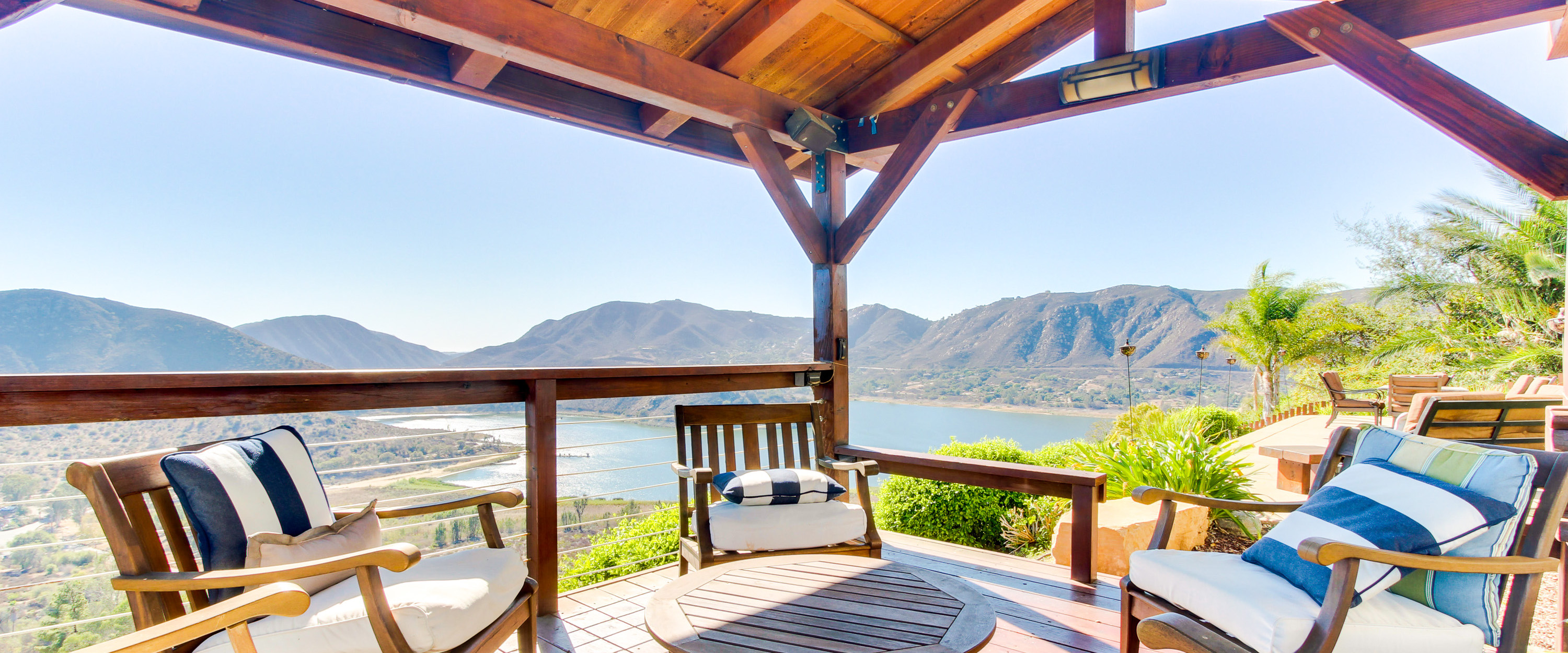 Vacation rental deck in California