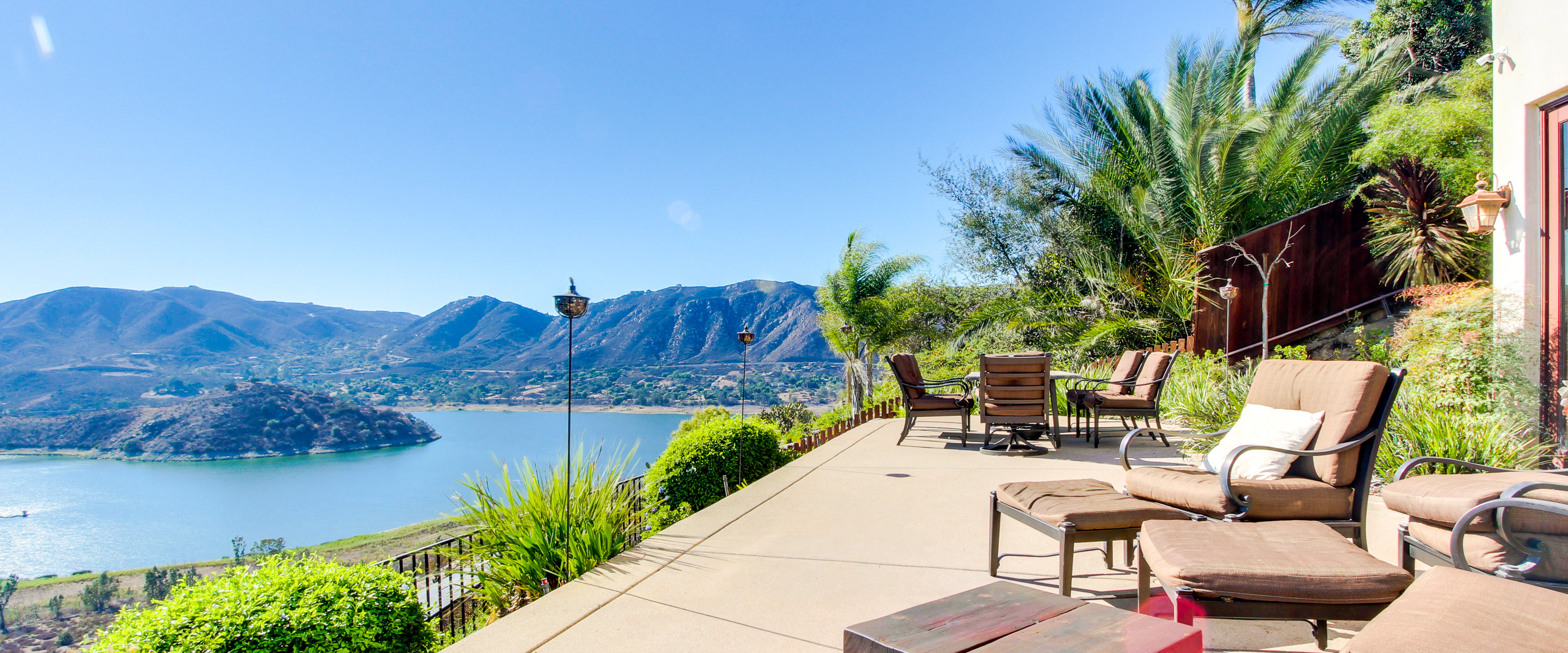 Vacation rental patio in California
