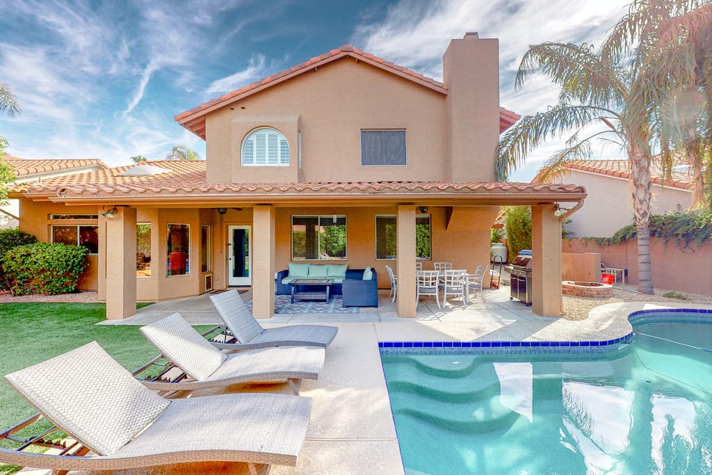 adobe-style vacation home in scottsdale, az with private pool