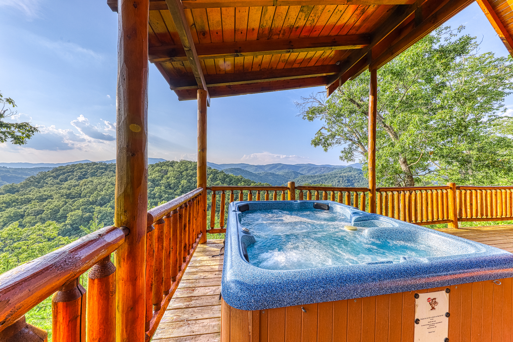 The view of the Smoky Mountains from a vacation rental in Sevierville, TN.