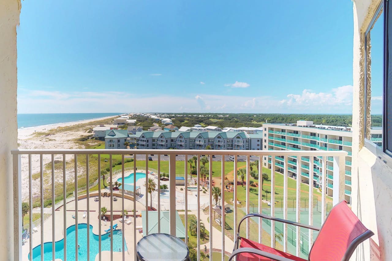 Beach and ocean views from Gulf Shores, AL vacation rental