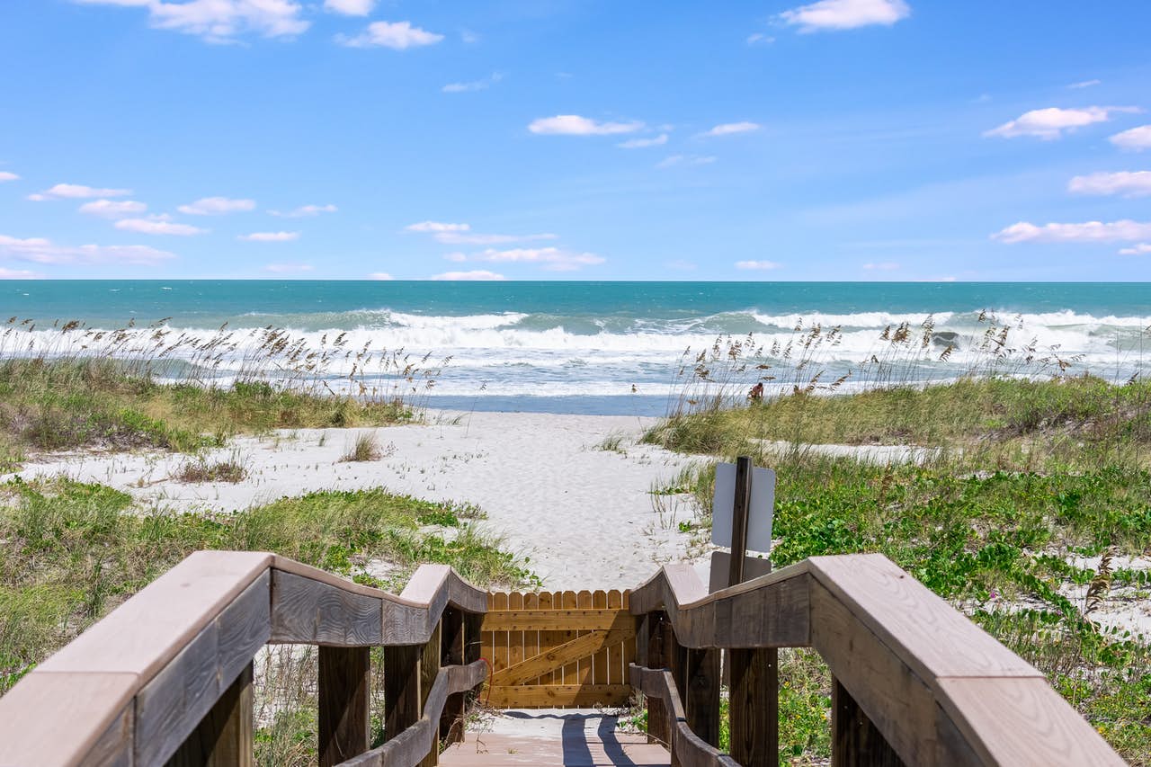 Cocoa Beach, FL walkway to beach
