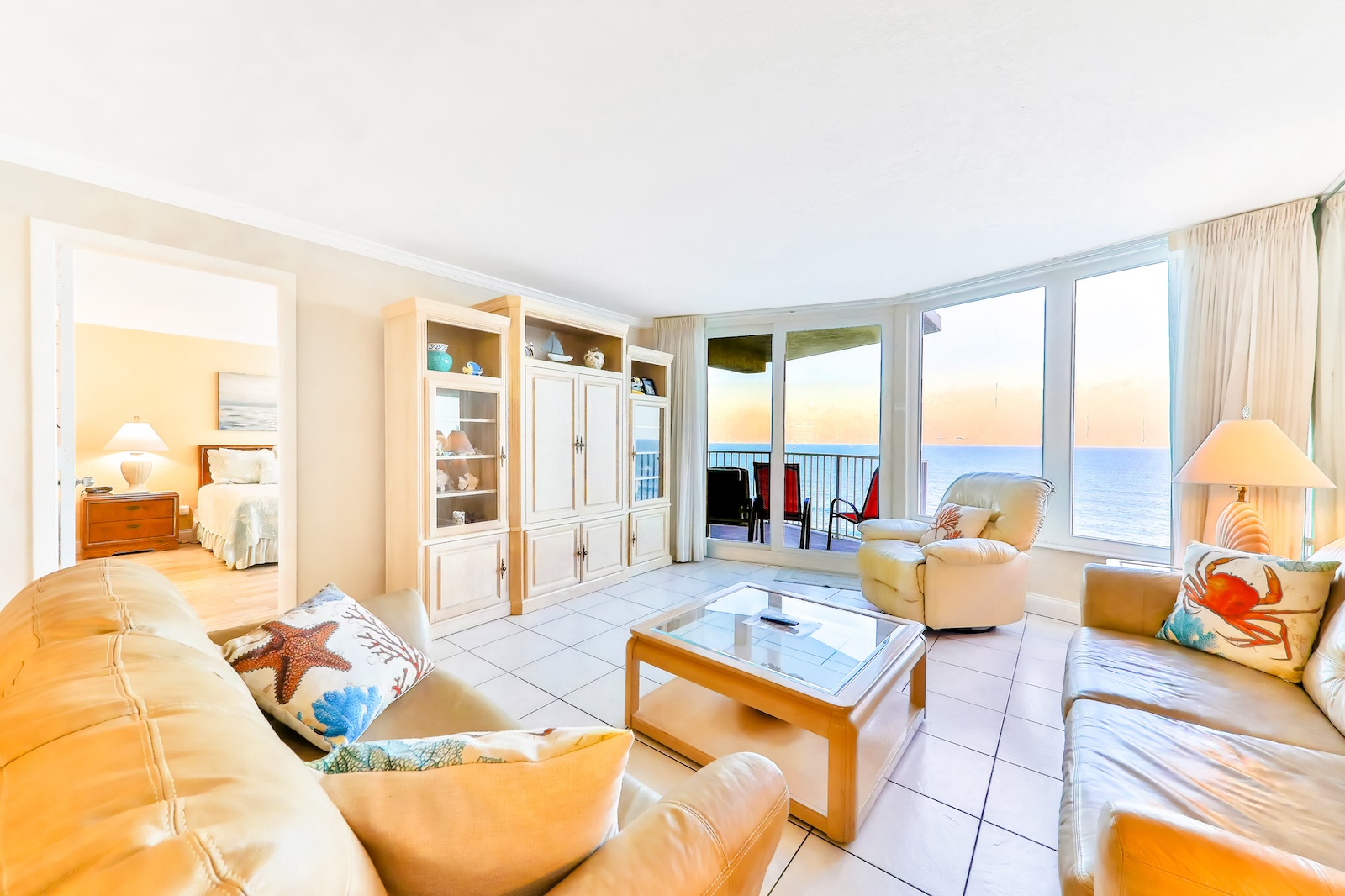 The interior living space of a vacation rental in Daytona Beach, FL.
