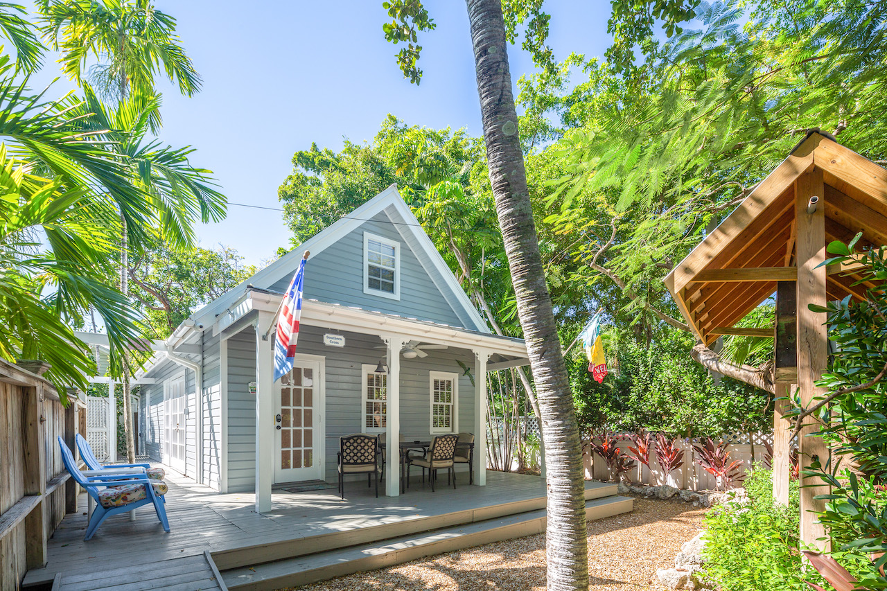 The exterior of a vacation rental in Key West, FL.