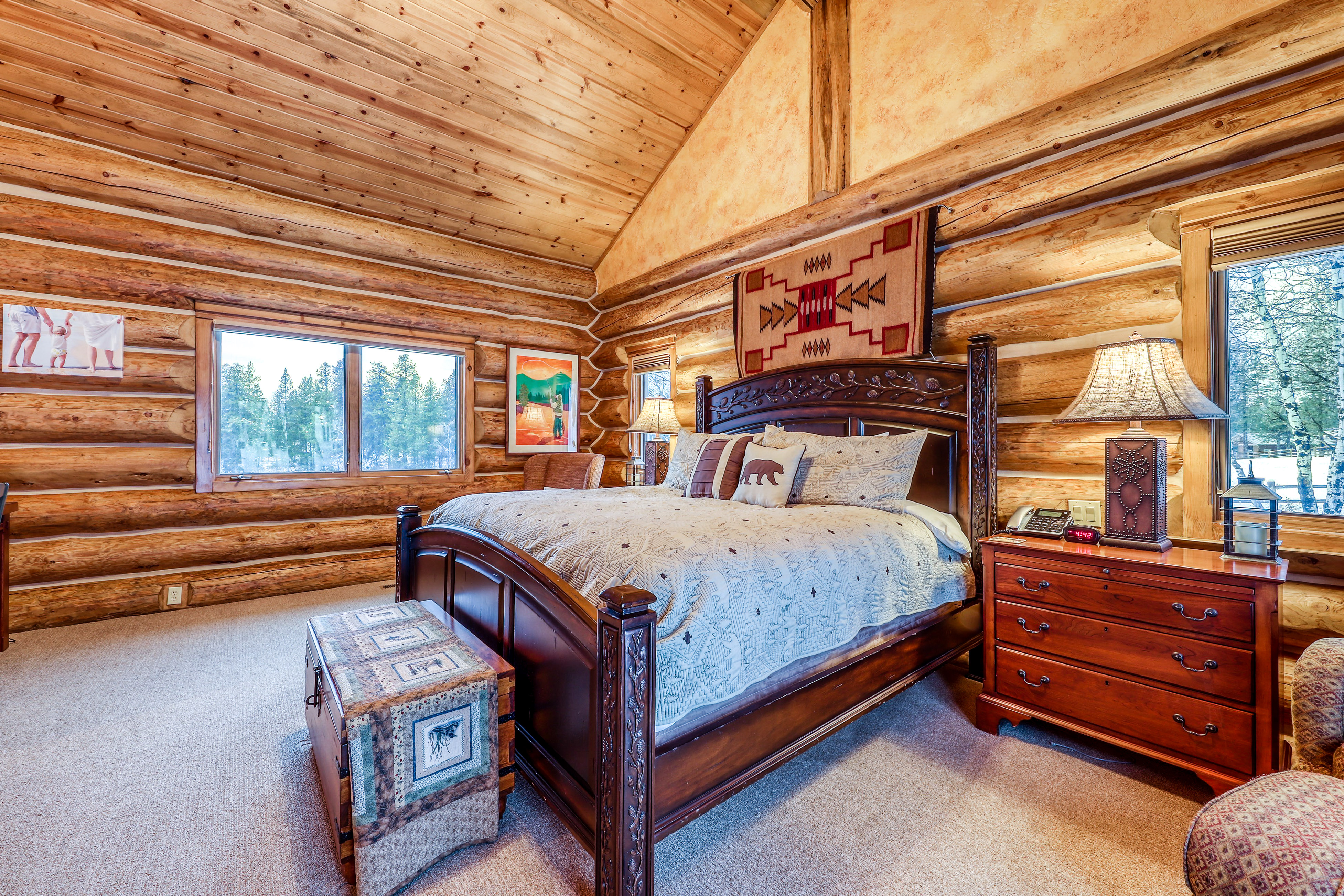 A vacation rental living space in McCall, ID.