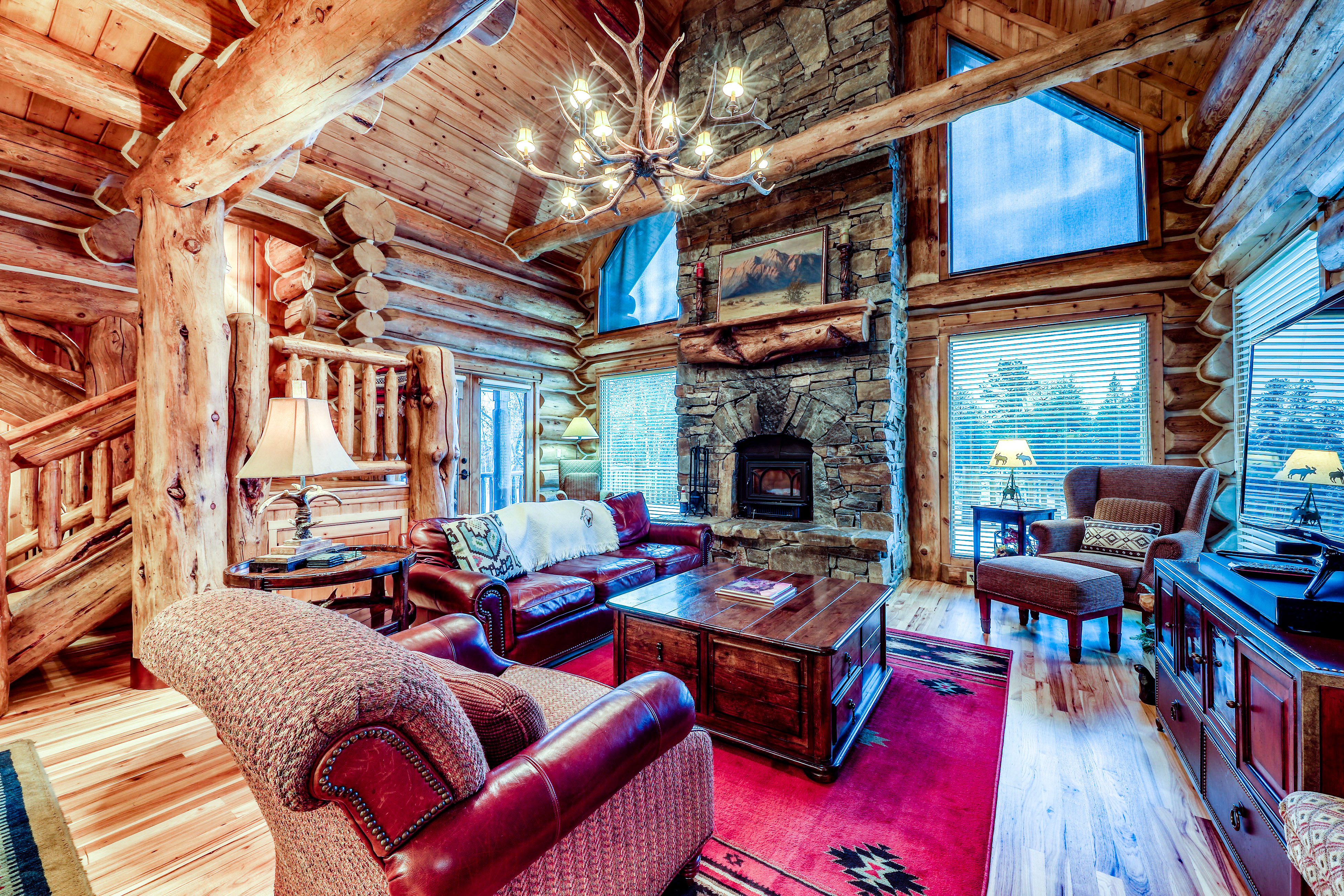 A vacation rental living space in McCall, ID.