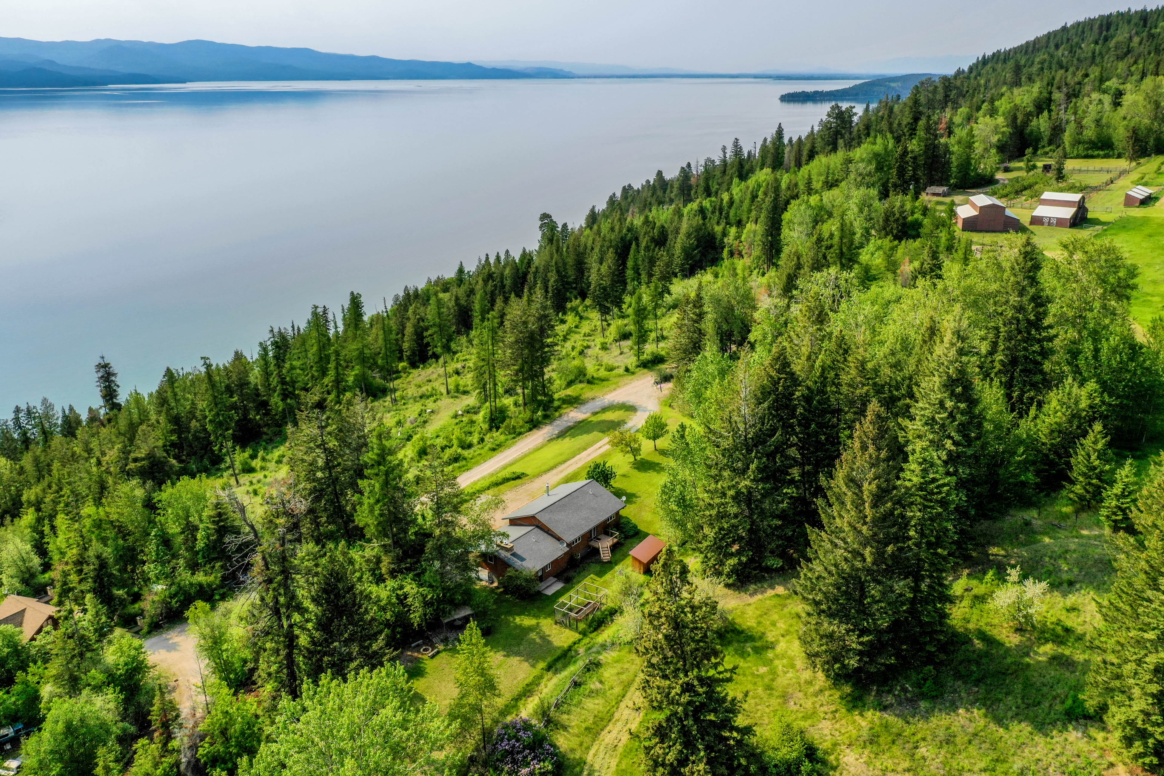 aerial view of western montana