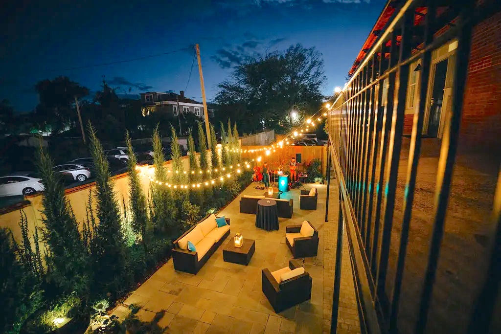 Band playing in the back of 563 King Street wedding venue.