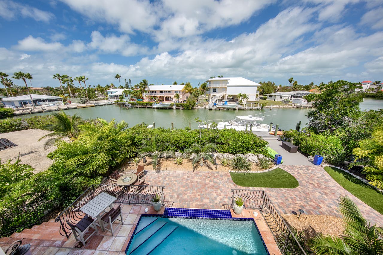 Waterfront vacation rental in Marathon, FL with boat dock