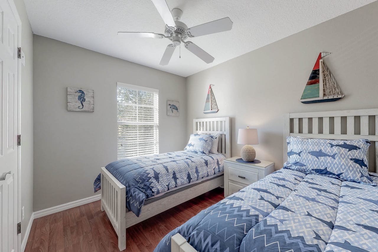 Bedroom with nautical decor in Kissimmee, Florida