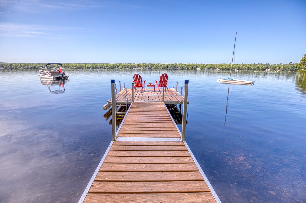 boat dock in Orland, ME