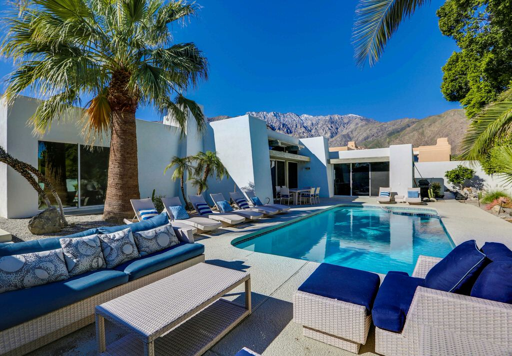 palm springs vacation home with modern architecture and outdoor pool