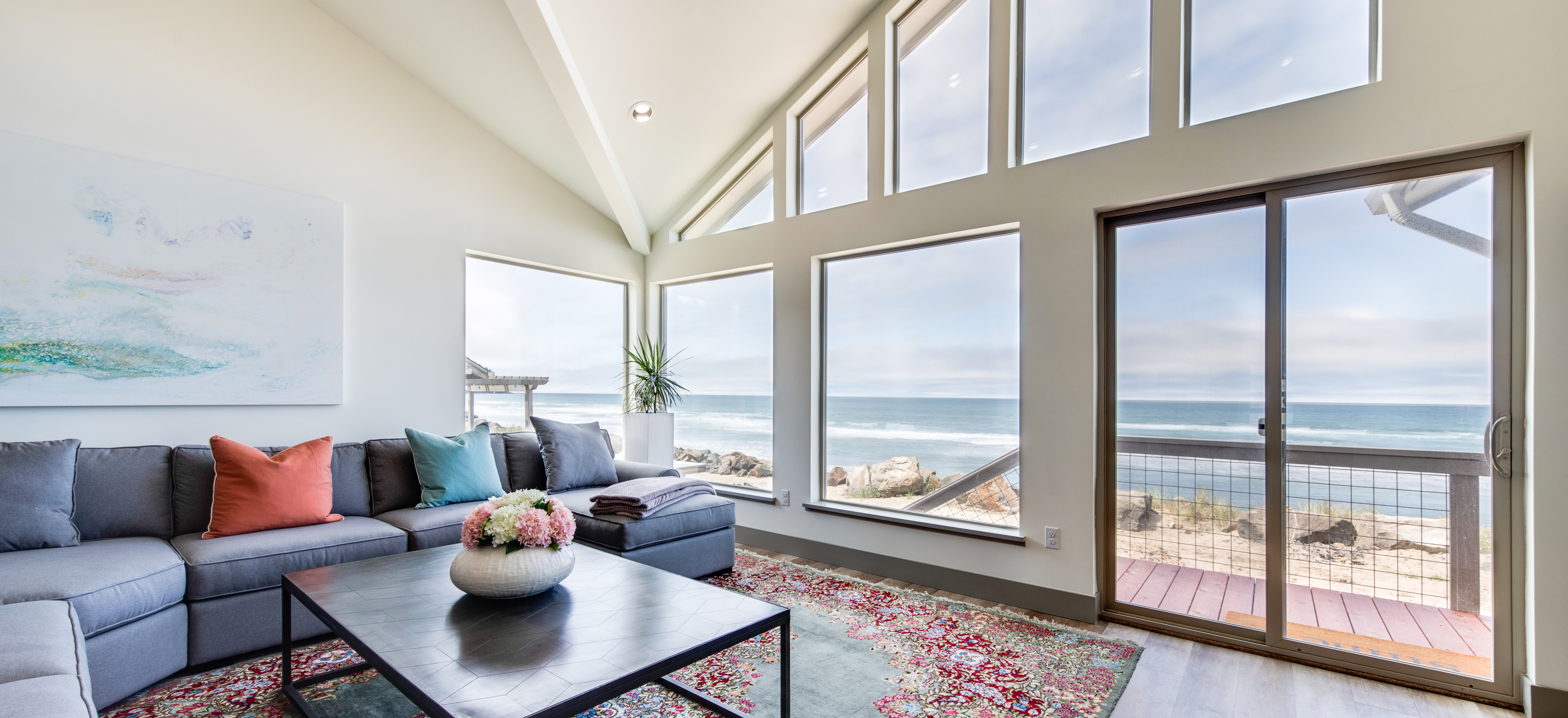bright and open beach house on the oregon coast