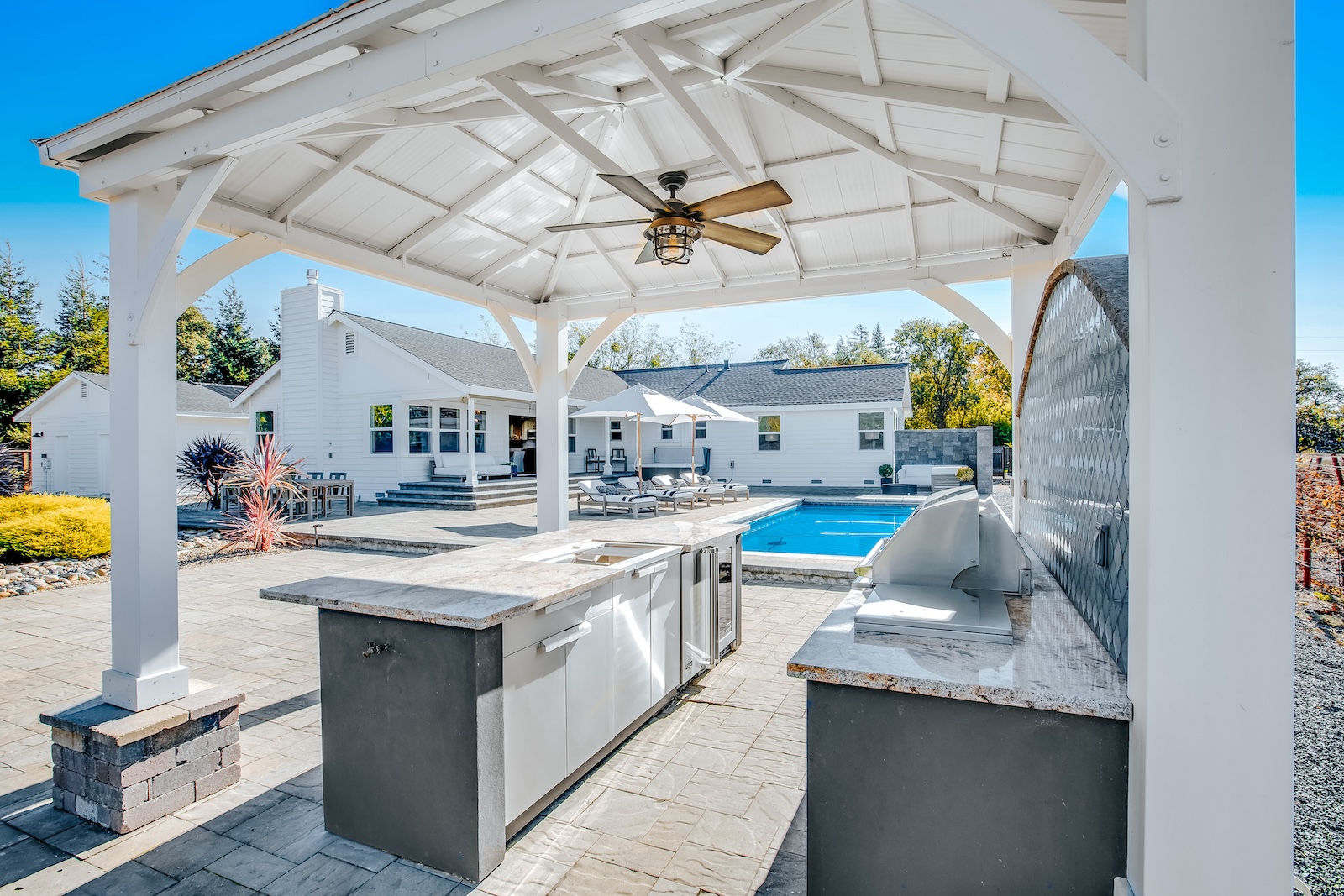 Outdoor cooking area at a Sonoma rental.