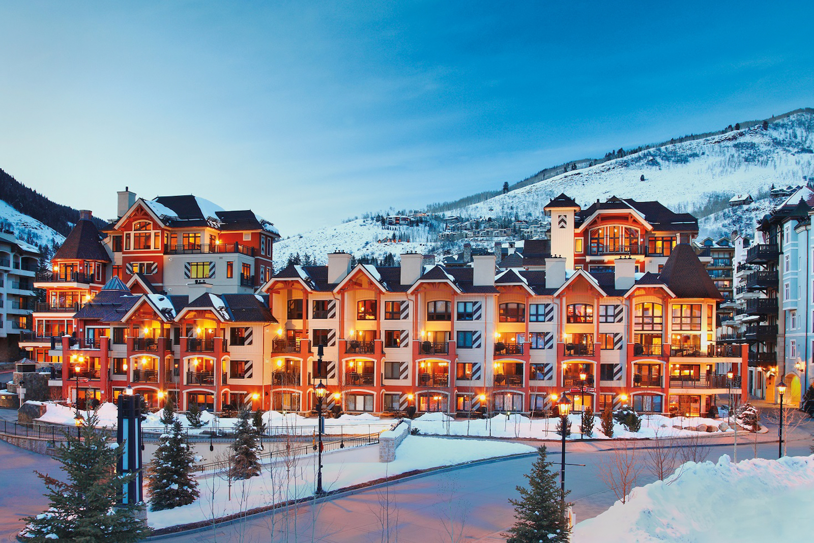 The exterior of Lion Square Lodge