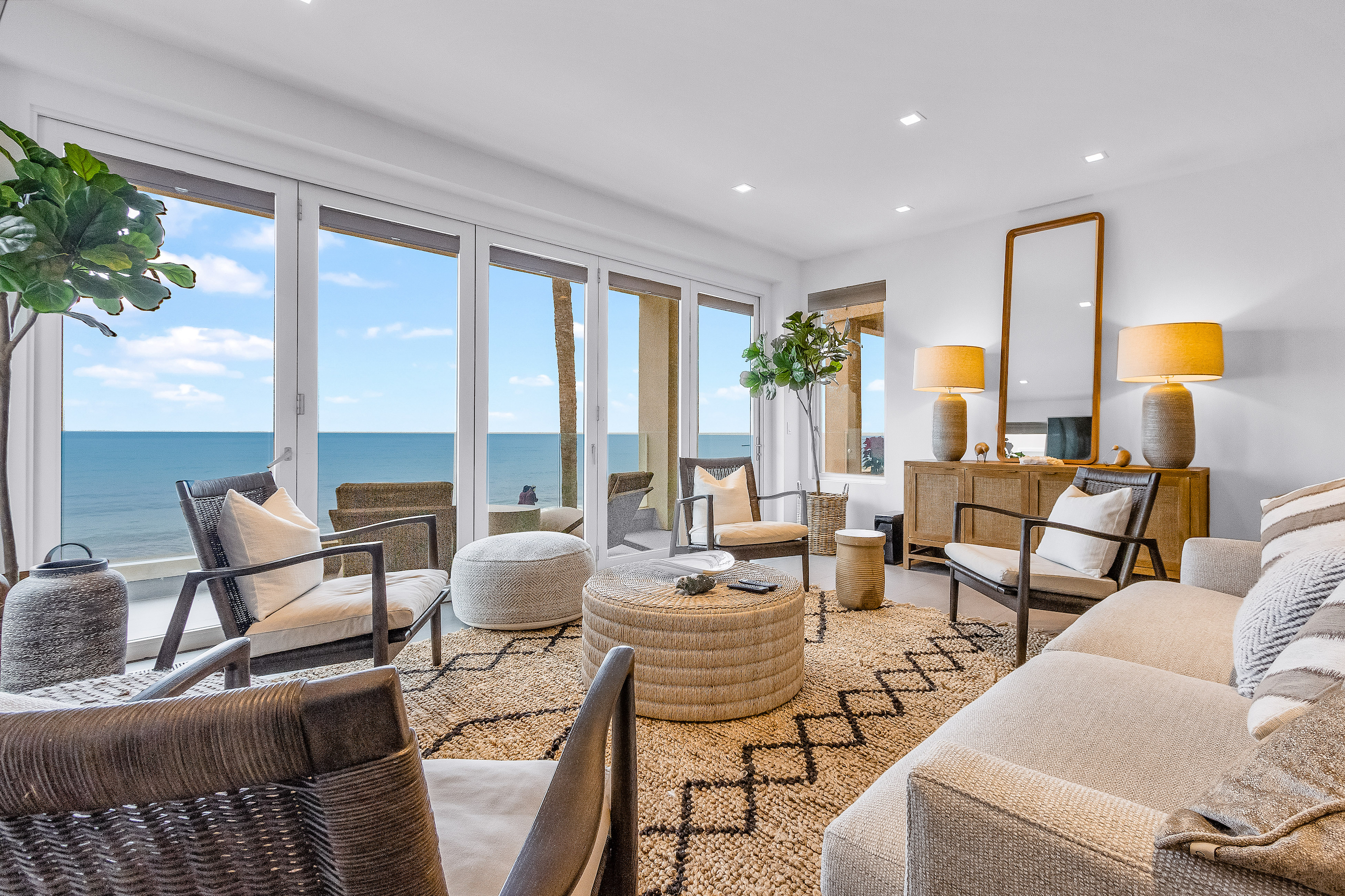 oceanfront vacation home in la jolla, ca decorated in natural hues