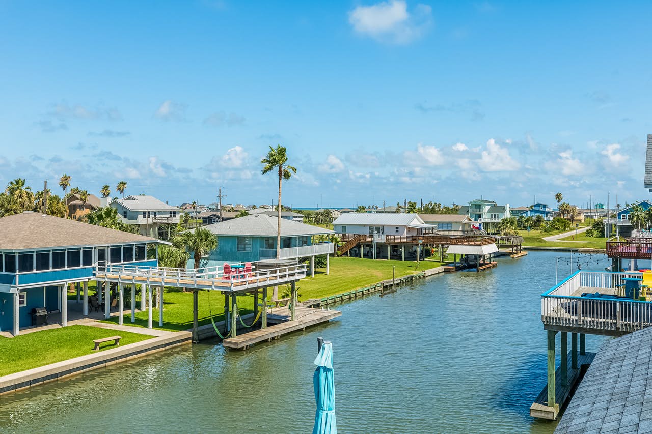 View of waterfront vacation rentals