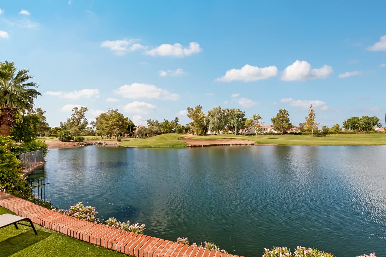Pond located in a Chandler, AZ golf course