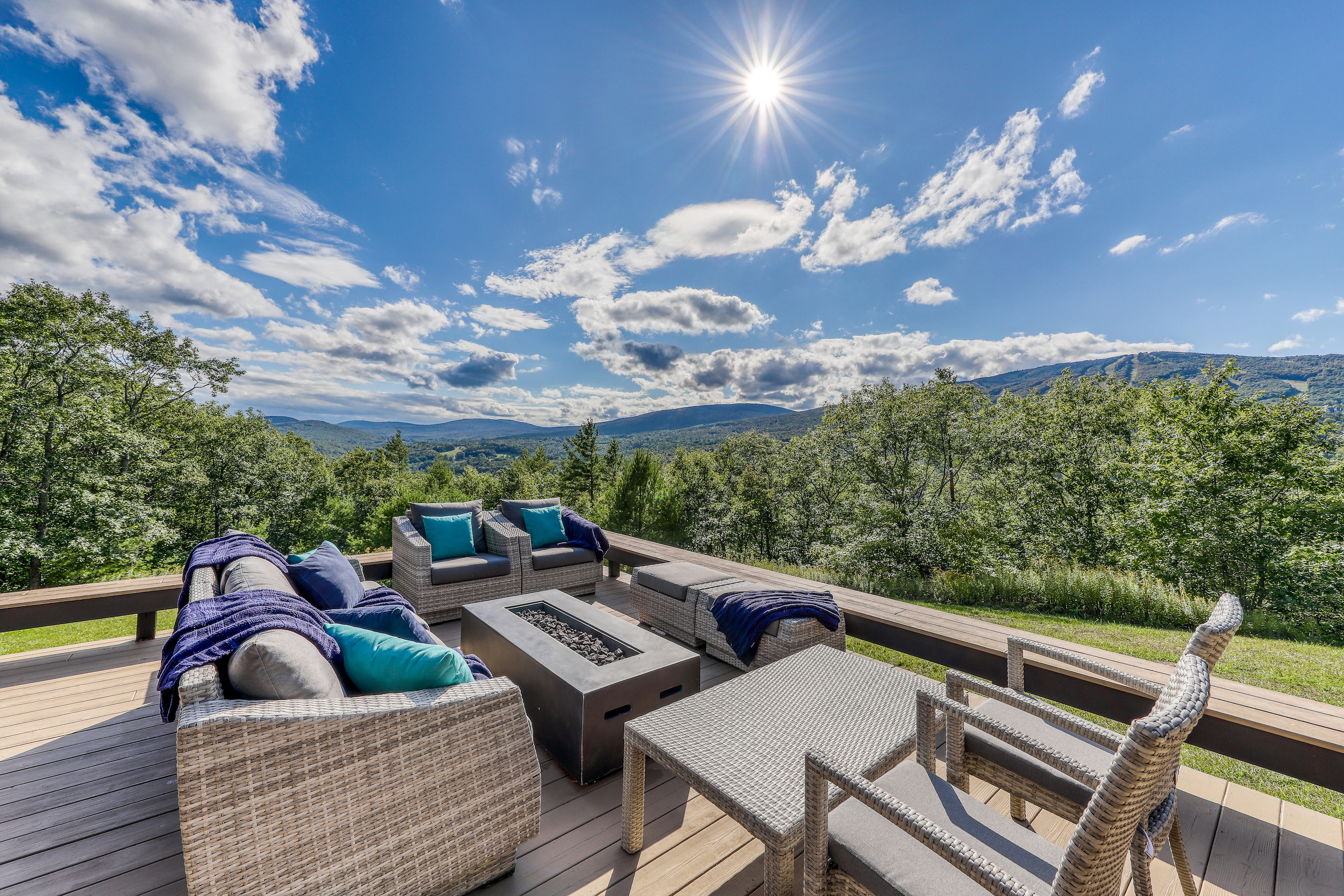 deck of Ludlow, VT vacation rental with amazing views