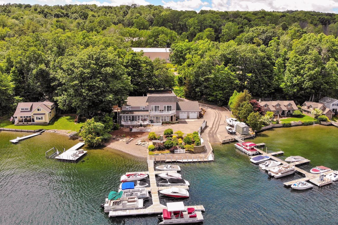 boats and docks on Finger Lakes
