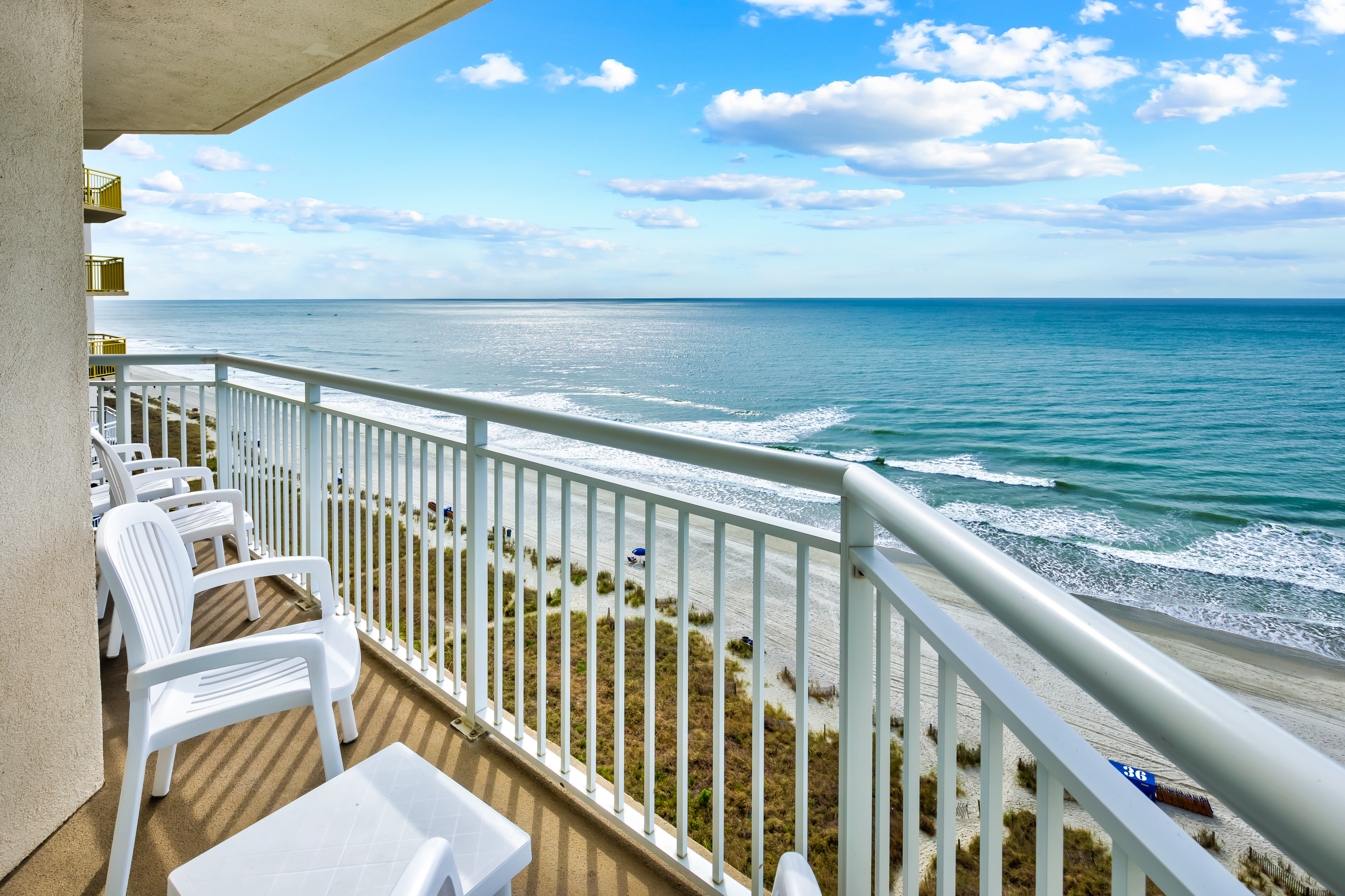Oceanfront vacation rental view in Myrtle Beach, SC