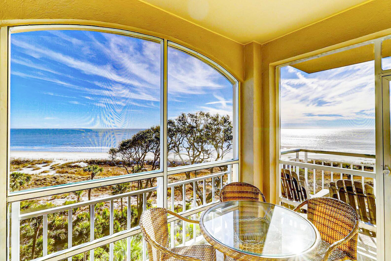 View from a balcony at a Hilton Head rental.