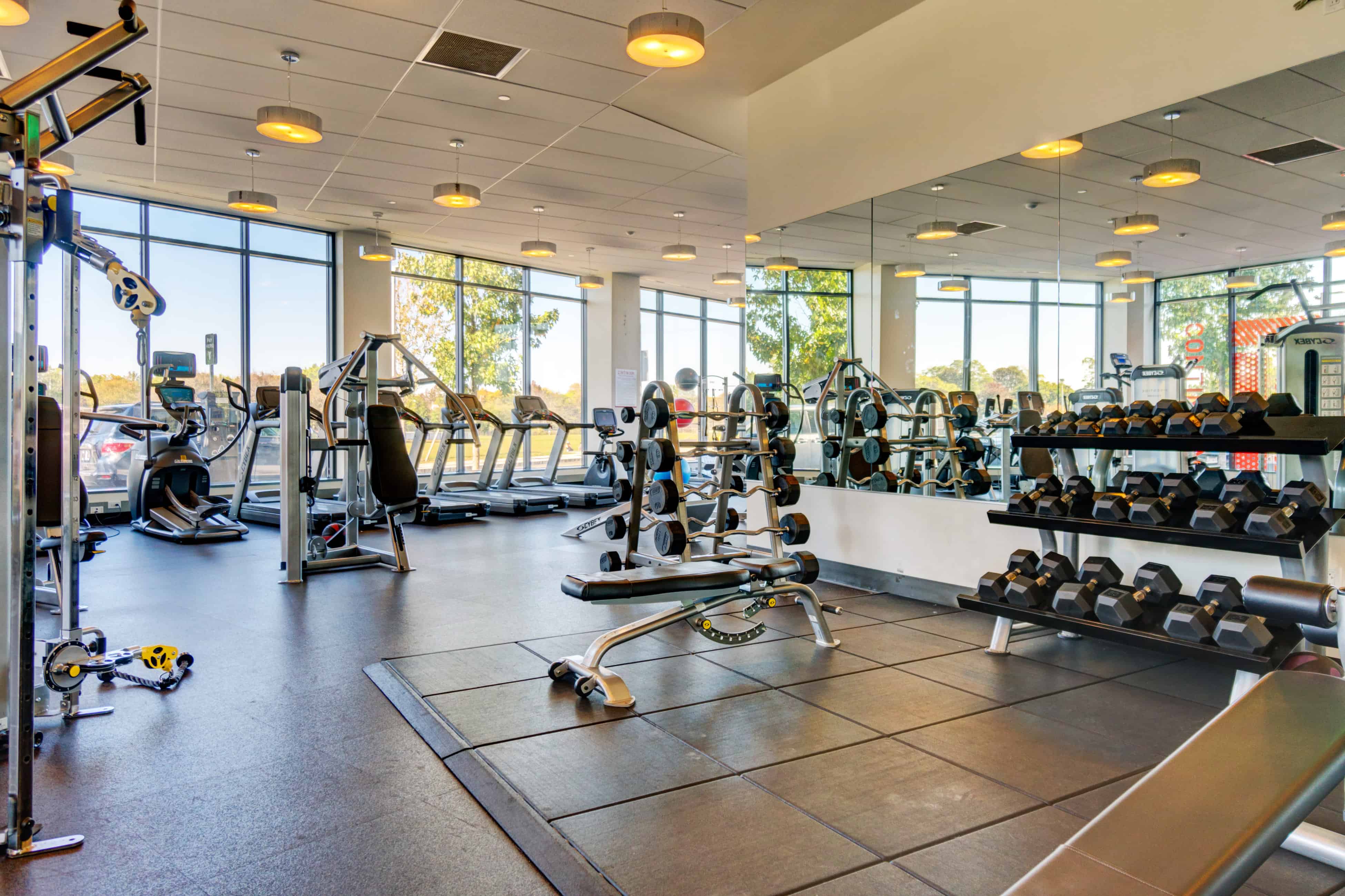 A modern gym at a community association