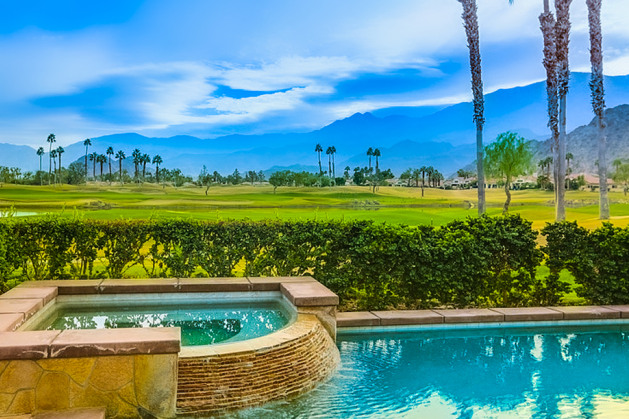 View from the pool of a La Quinta golf course