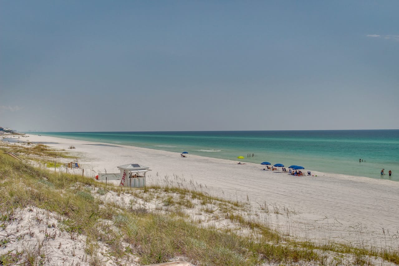 Beach located along the 30a highway in Florida