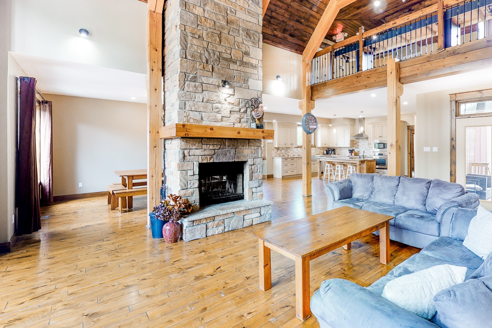 The living room of a Blue Mountains vacation rental.