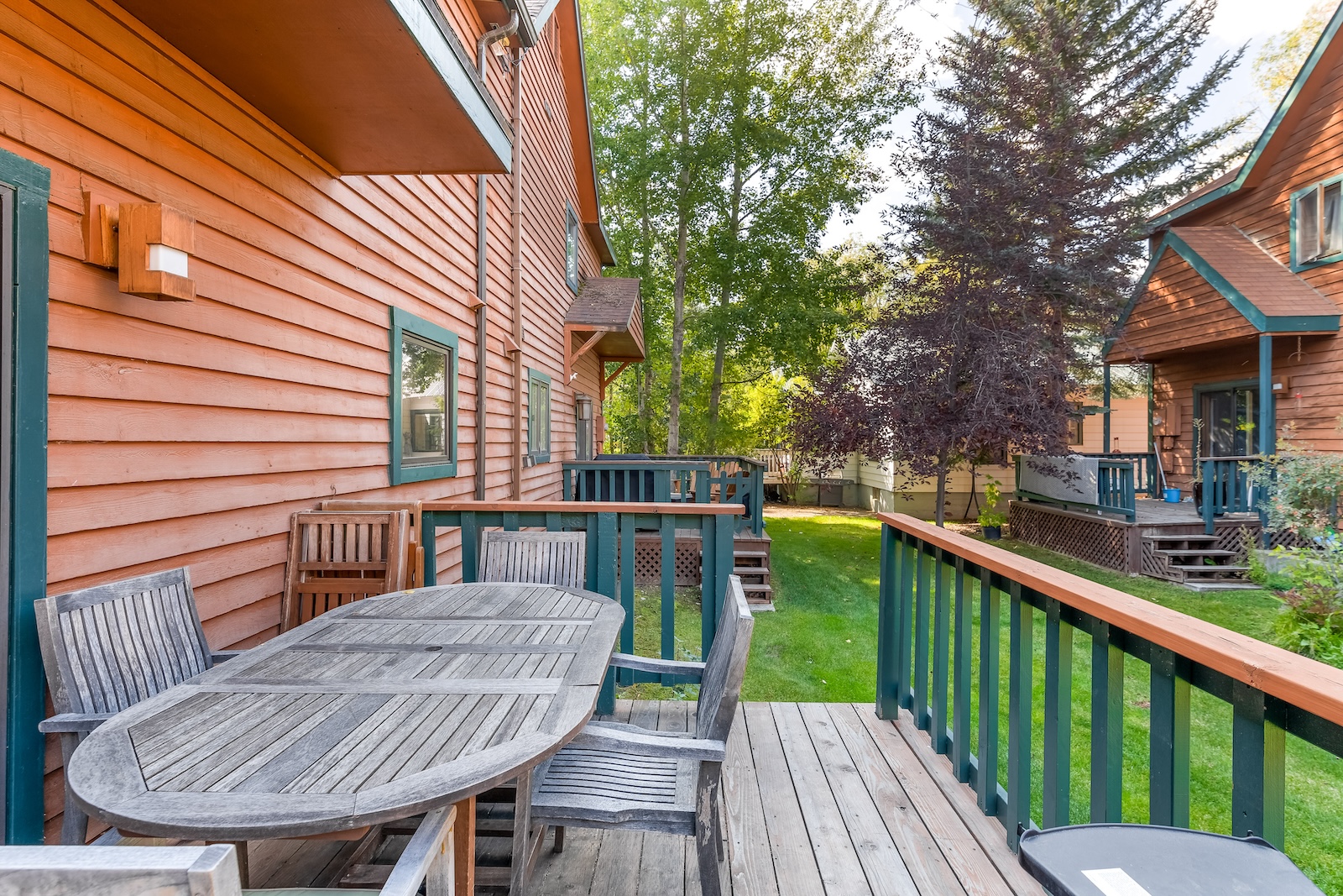 The back area of a vacation rental in Jackson, WY.