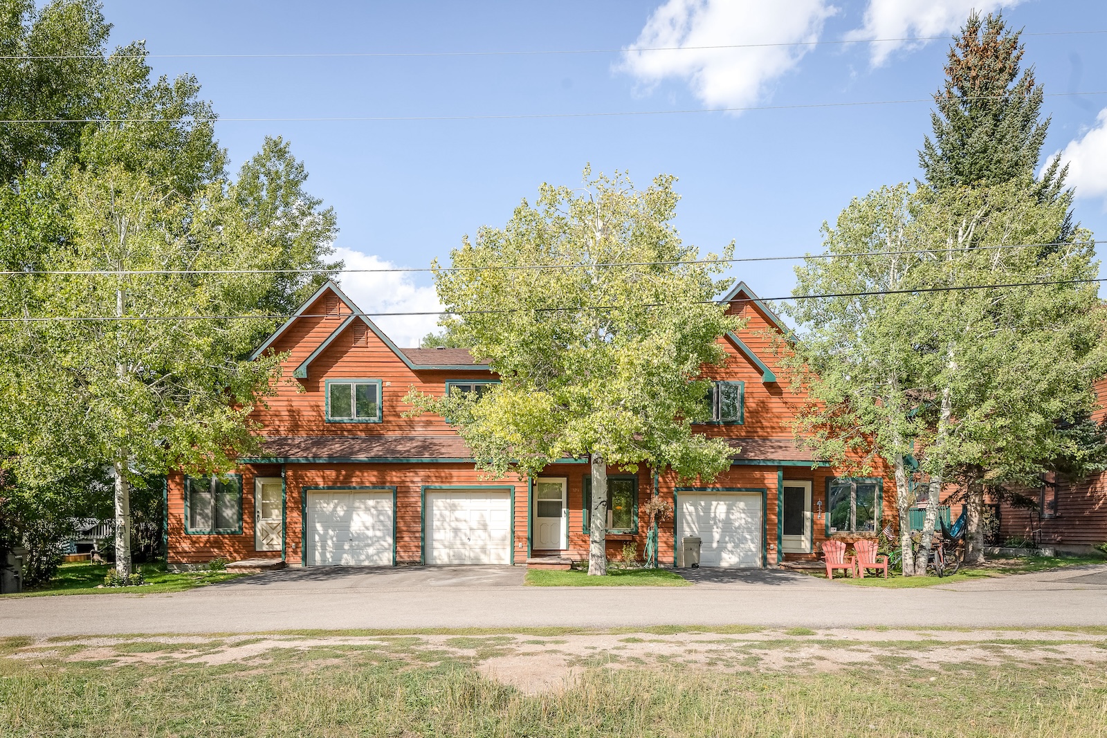 The front exterior of a vacation rental in Jackson, WY.