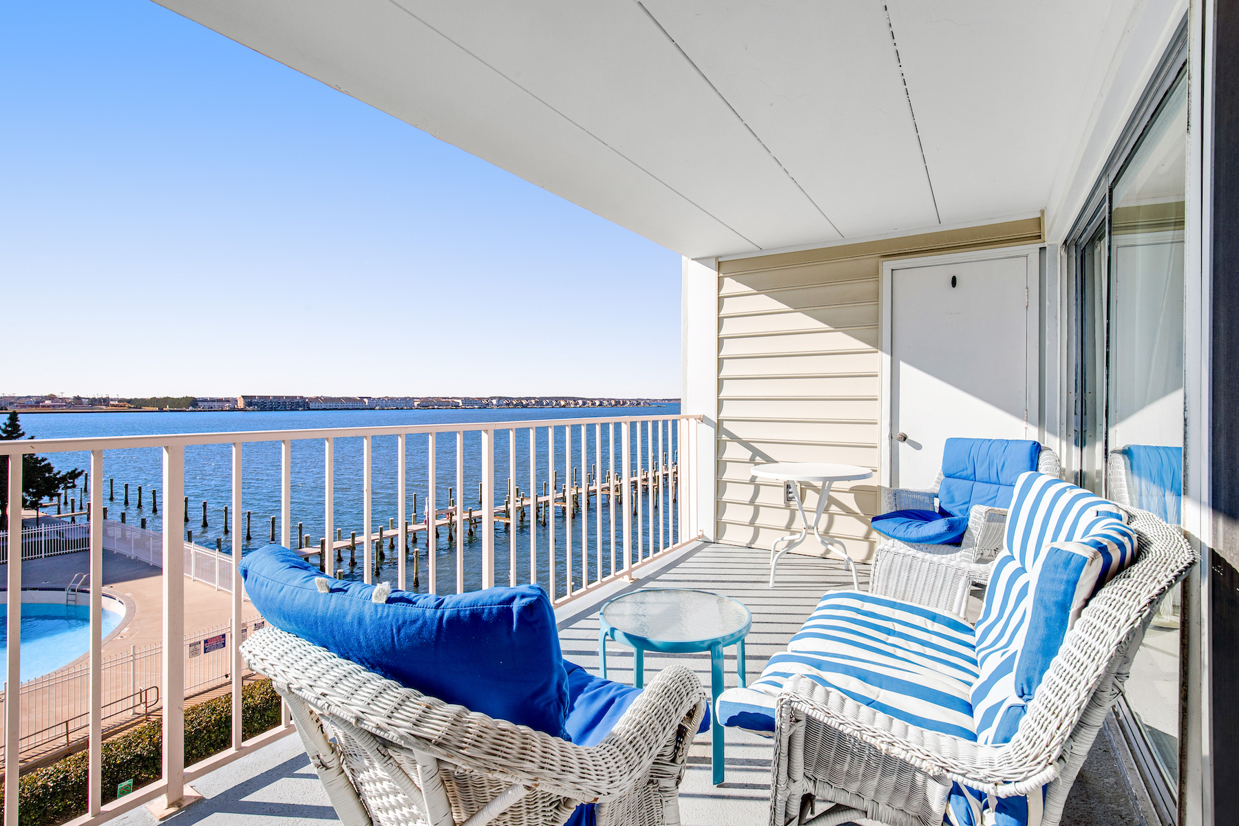 Vacation rental in Ocean City, MD with a view of the bay.