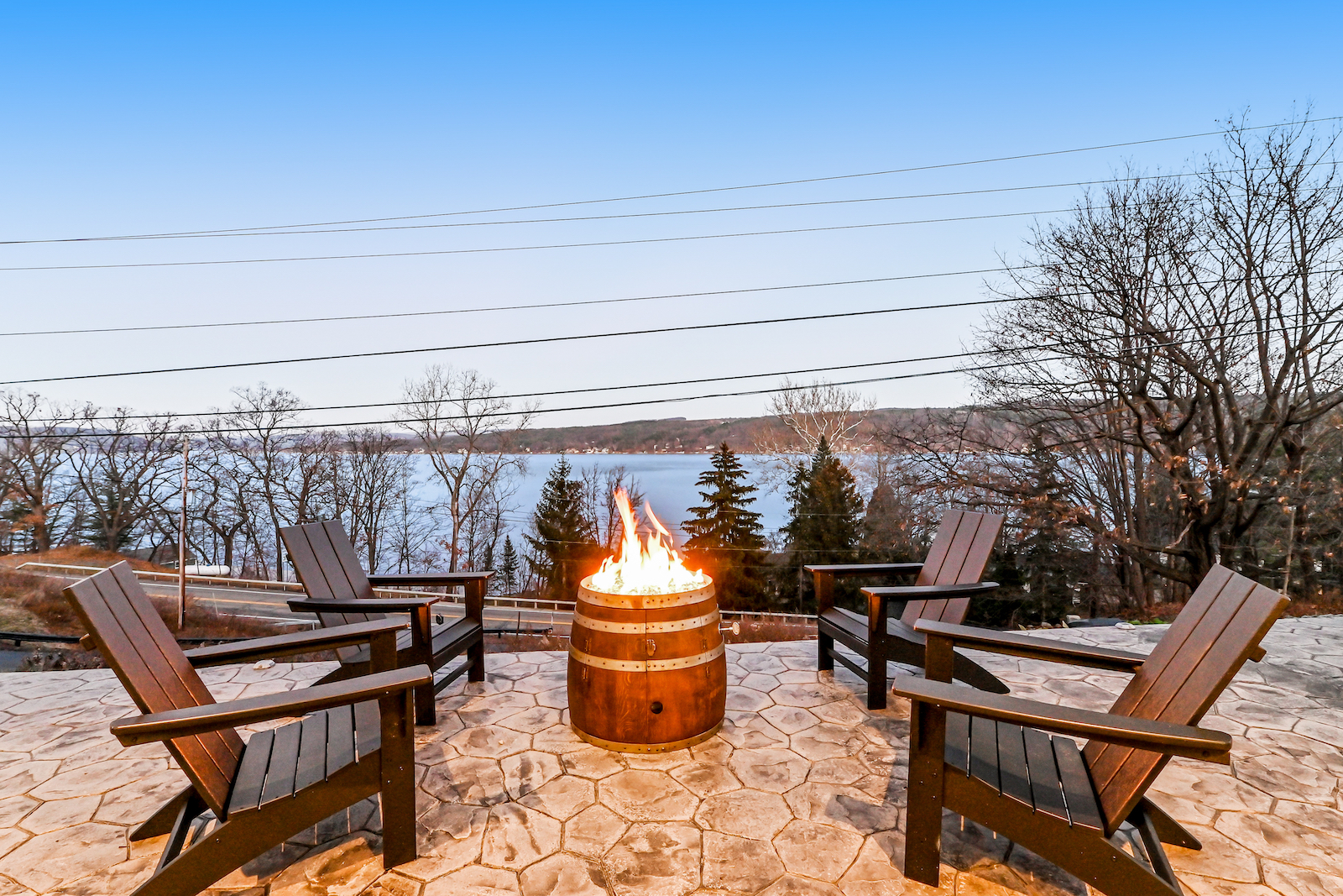 Fire pit in the Finger Lakes.