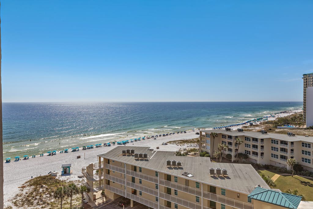 view of beach and ocean from SunDestin in Destin, FL