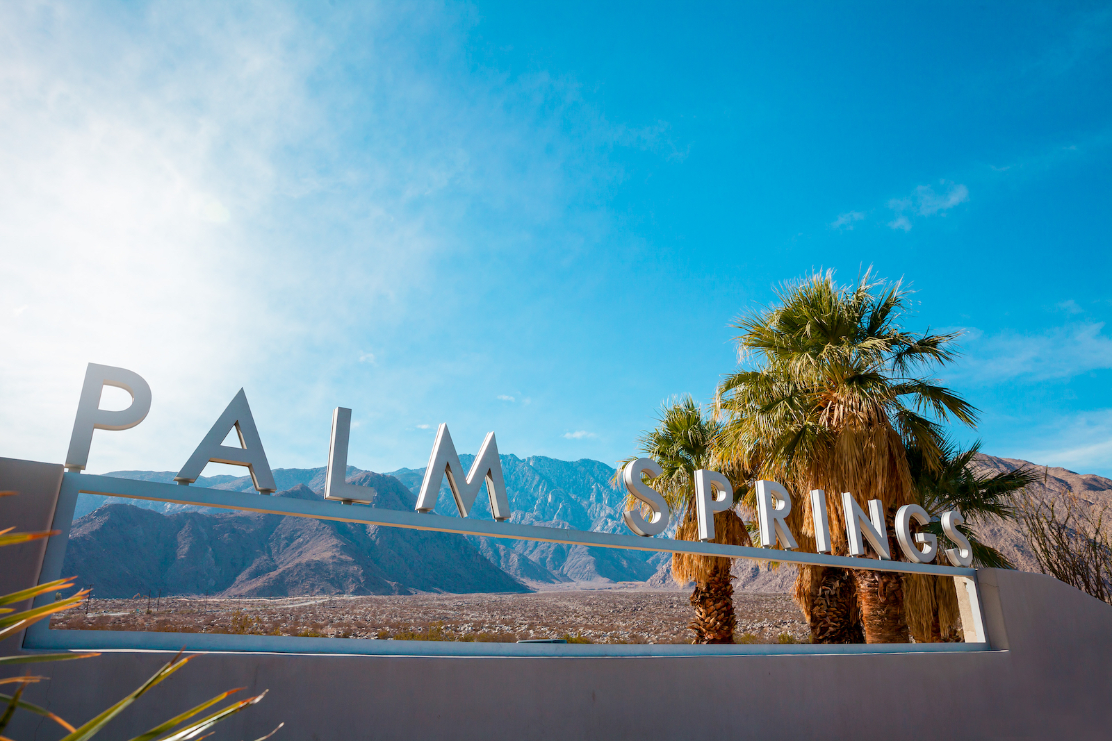 Palm Springs welcome sign.