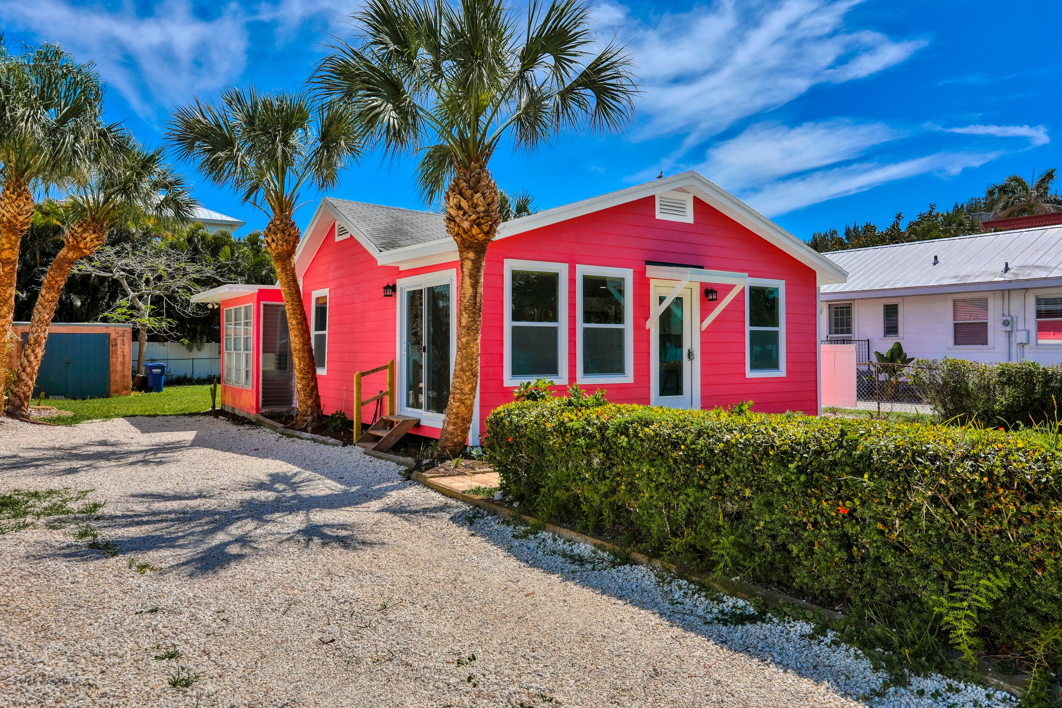 Pink cottage in Bradenton Beach, Florida