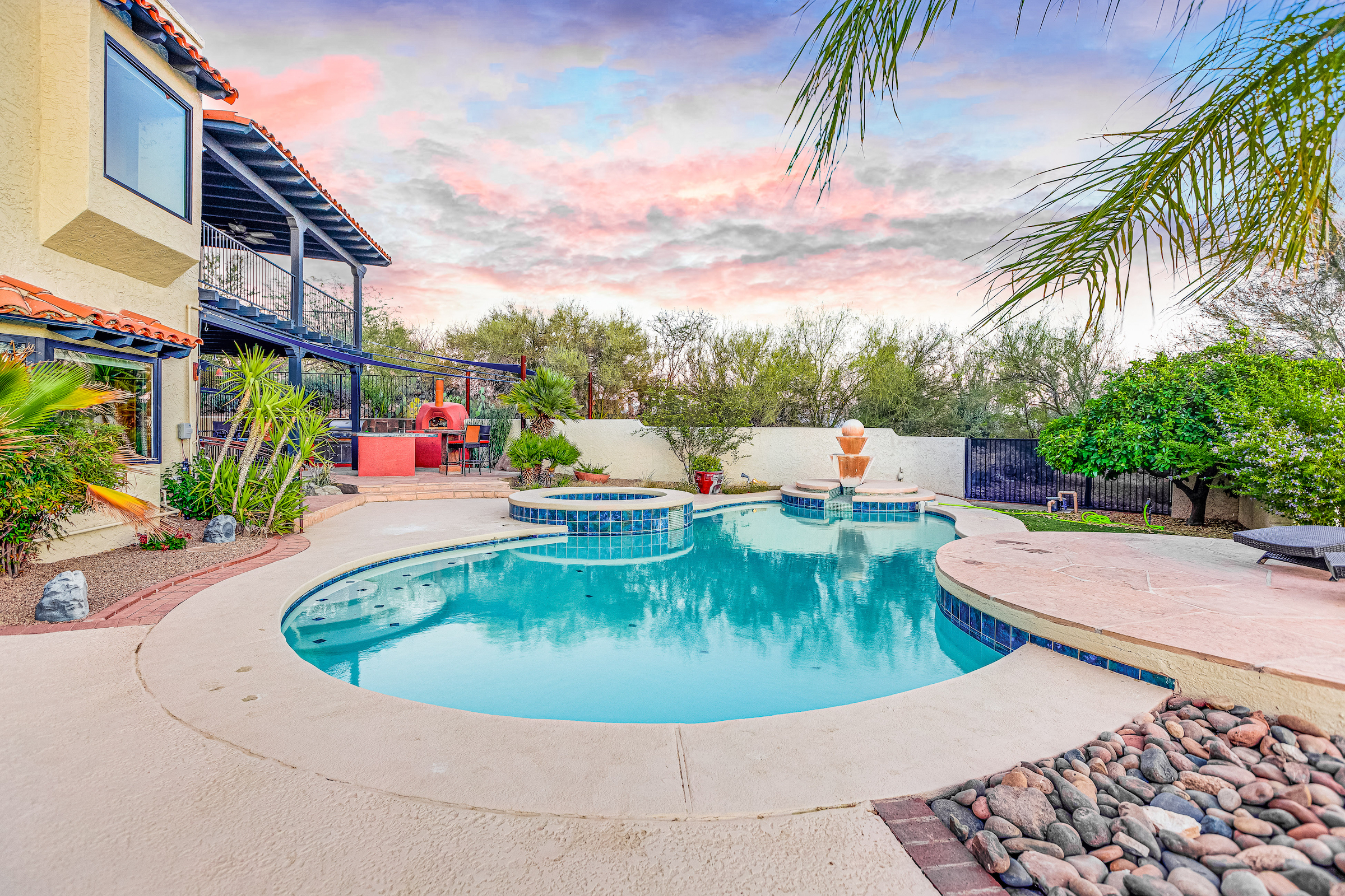 Pet friendly vacation rental with a pool backyard in Tuscon, Arizona.