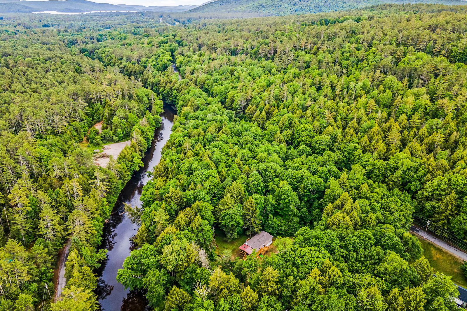 Drone shot of Upstate New York