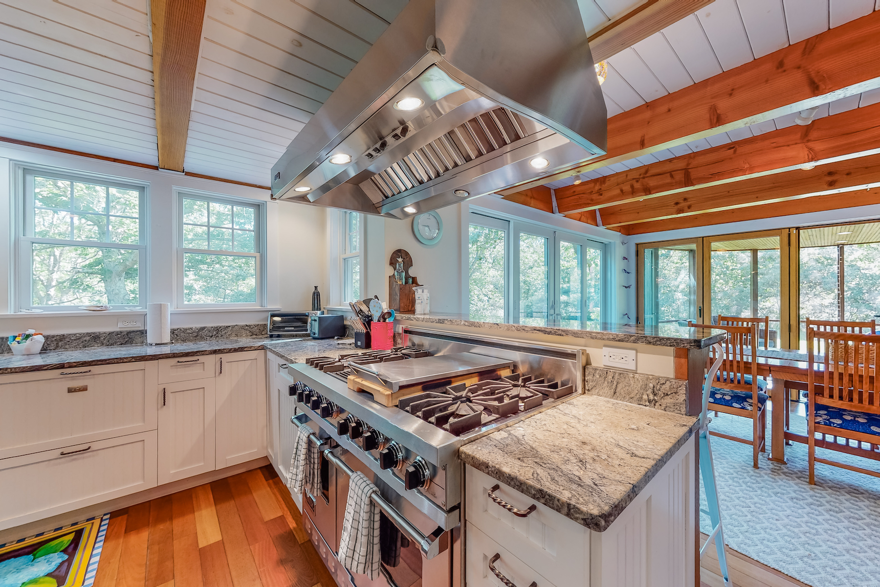 The kitchen of a vacation rental in Martha&#x27;s Vineyard.