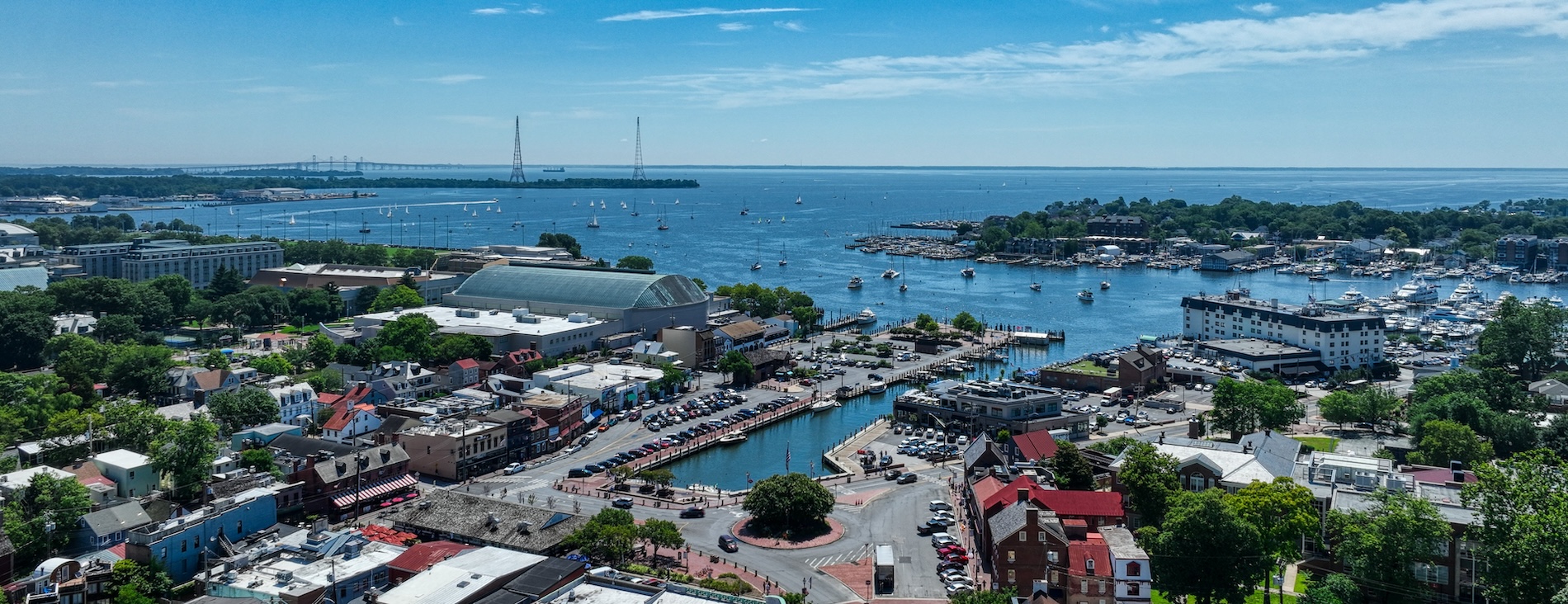 Drone shot of Annapolis.