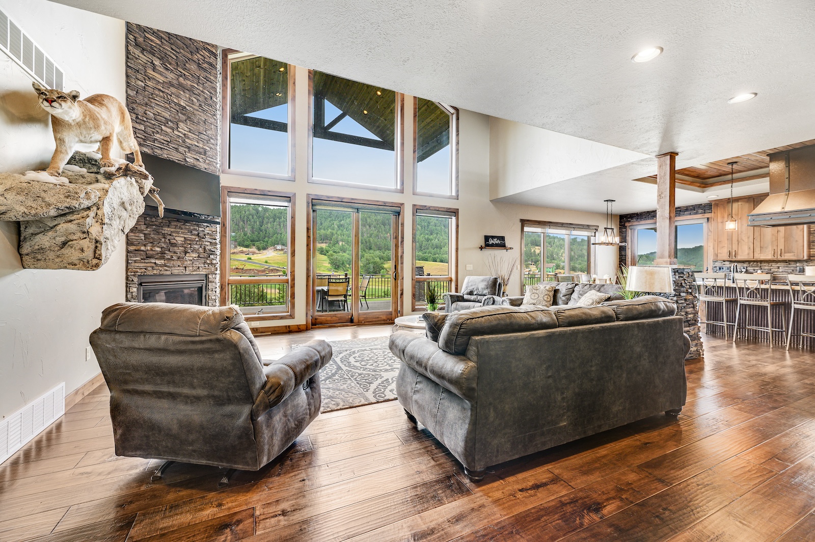 The living area of a rental in Sturgis, SD.