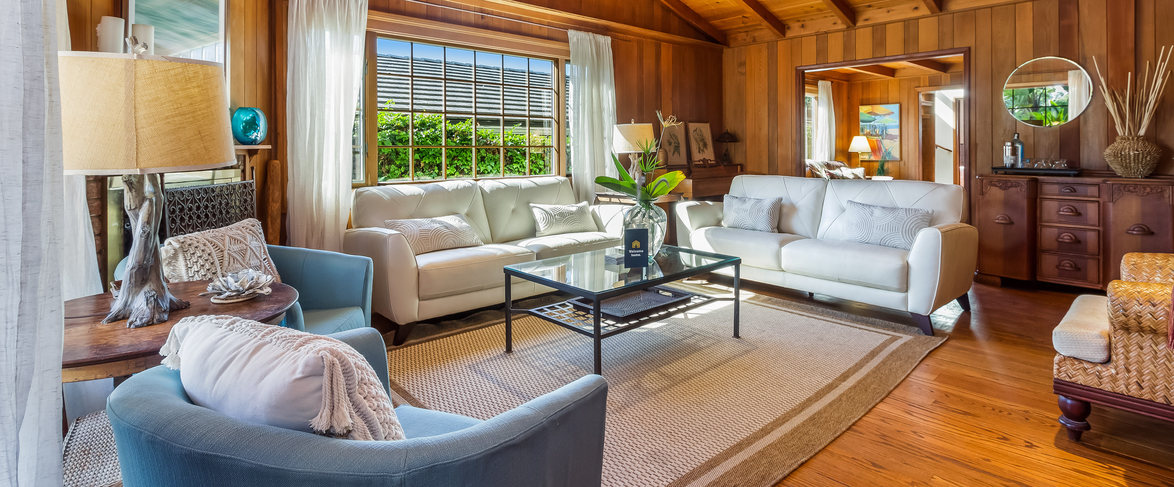 living room of Carlsbad, CA vacation cabin