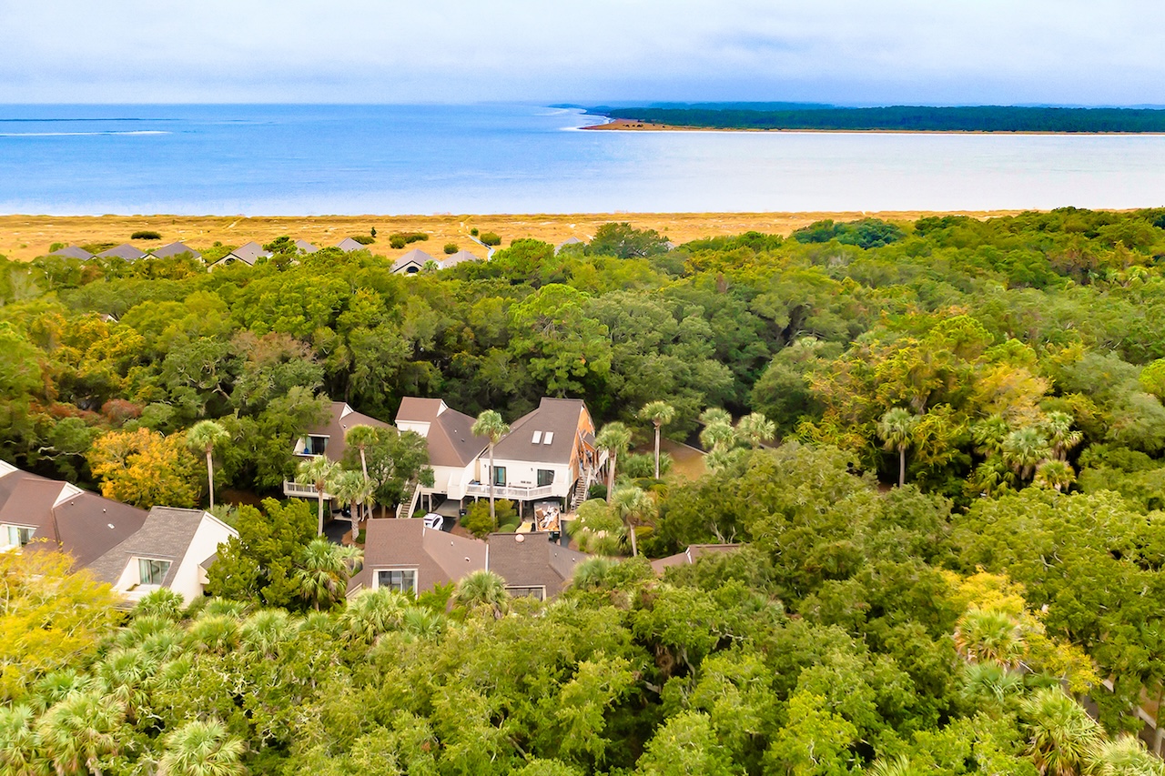Drone shot of a home in Johns Island, SC.