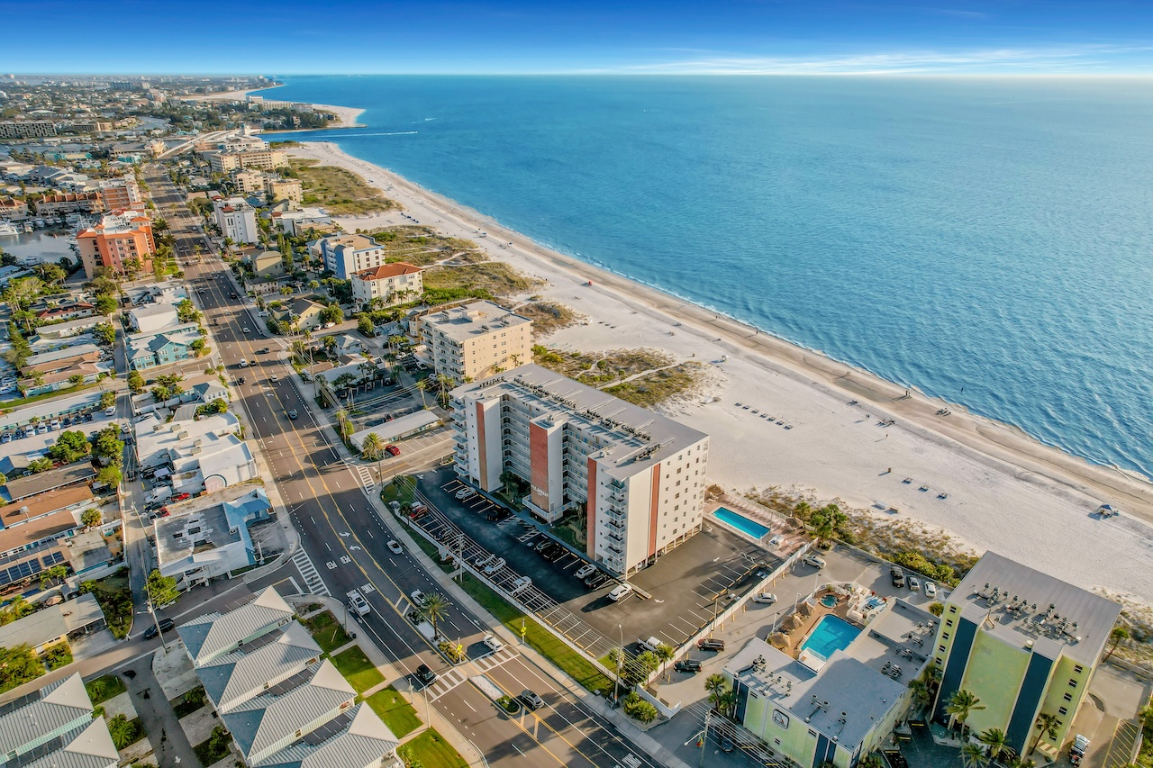 Madeira Beach drone shot